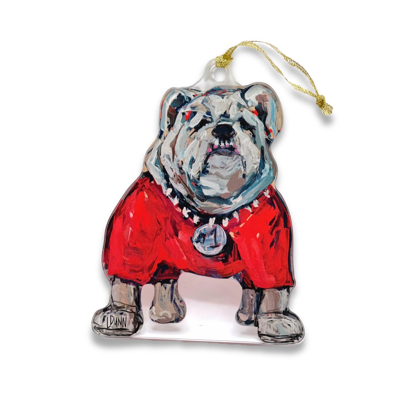 GEORGIA BULLDOG ACRYLIC MASCOT ORNAMENT