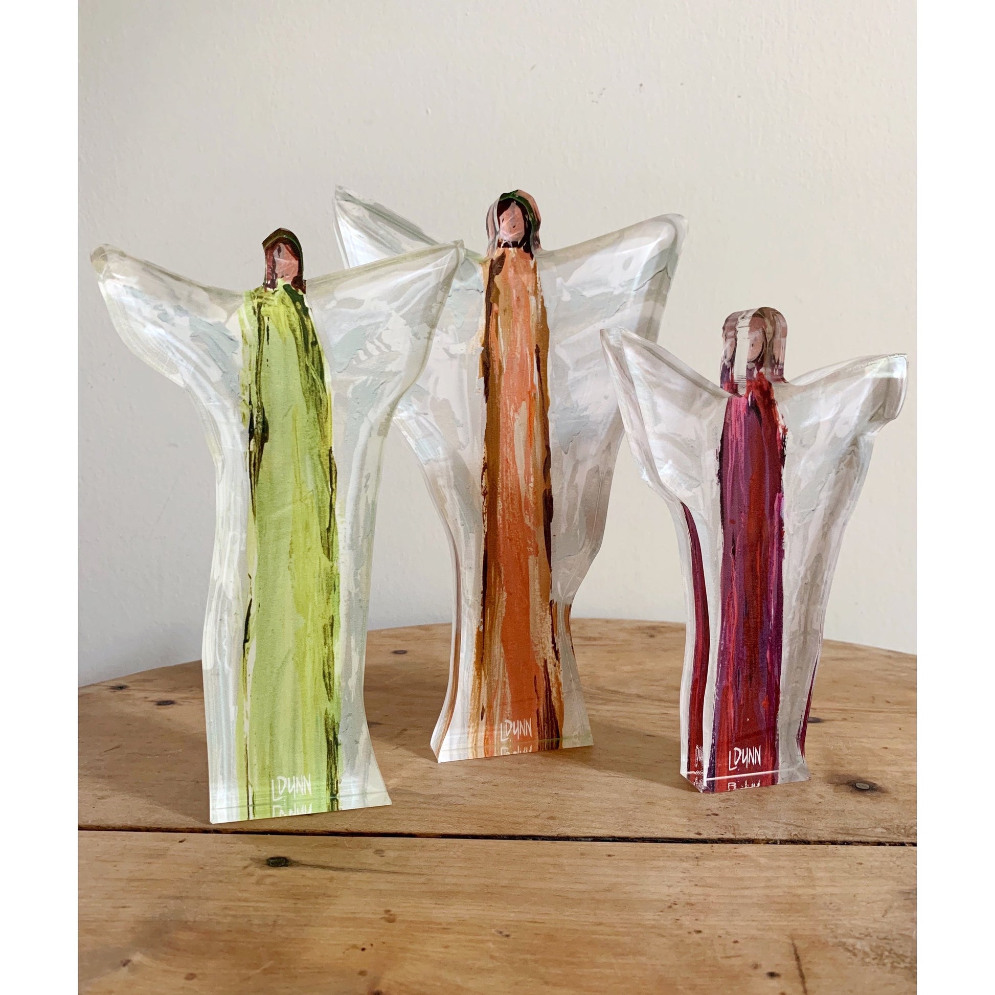 tall acrylic angels with wings