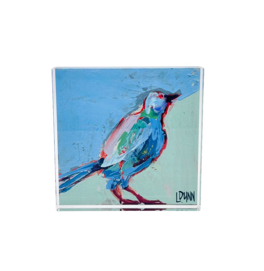 Bluebird acrylic block multicolored
