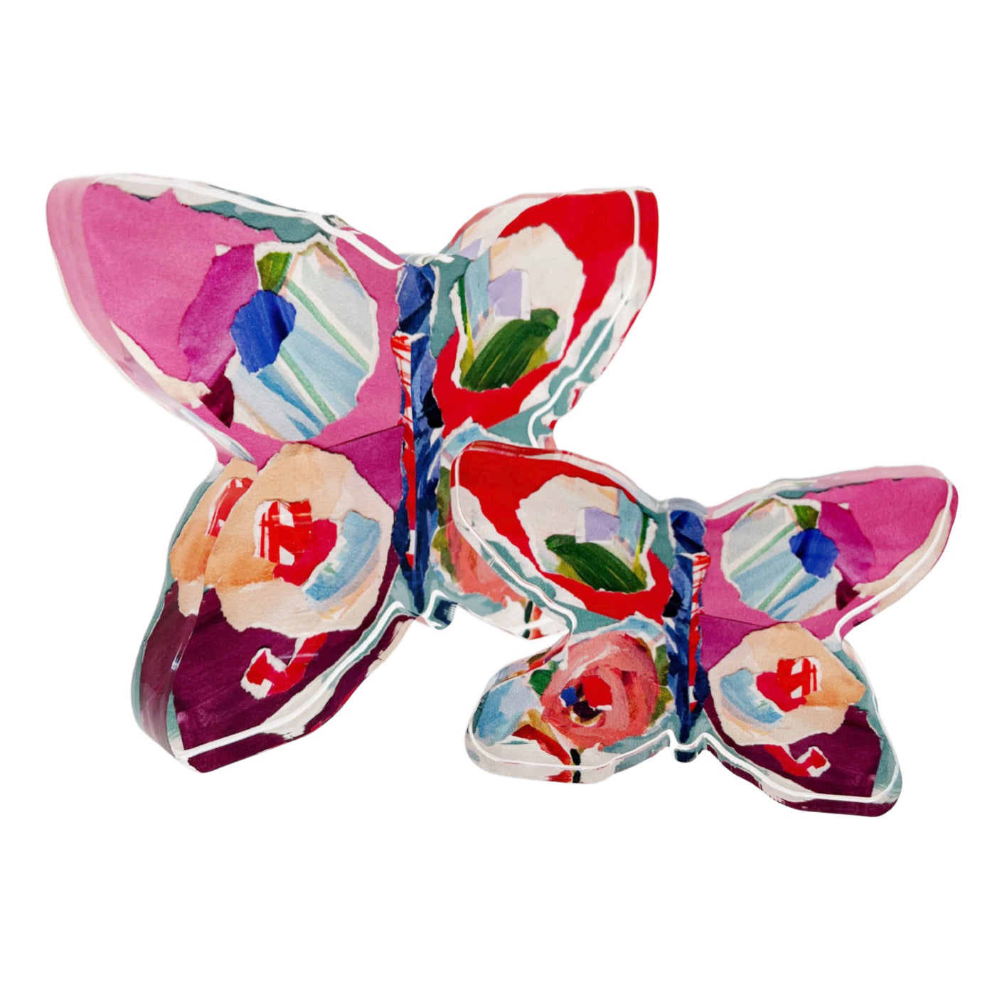 RED BUTTERFLY ACRYLIC BLOCK